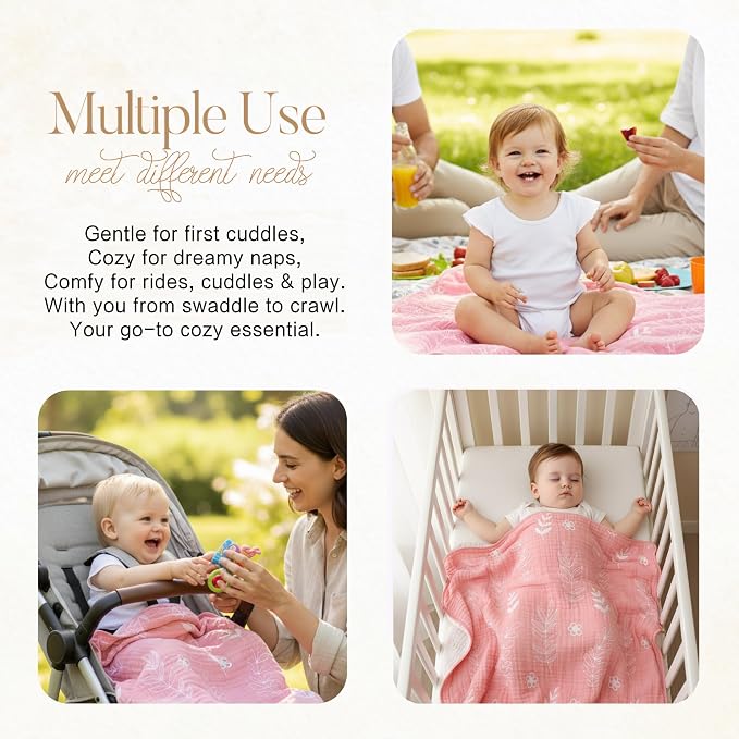 Ultra Soft Muslin Baby Blankets - Image 4