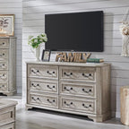 T4TREAM Farmhouse 6 Drawers Dresser by T4TREAMFurniture