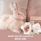 MON AMI Fluffy Bunny Décor Pillow, Soft & Cuddly Plush, Premium Throw Pillow - Image 4