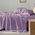 Bedsure Queen Sheet Set, Rayon Derived from Bamboo, Cooling Sheets, Breathable - Image 3