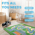 1.3" Thick Educational Baby Floor Play Mat 79x118, Basic Padded Memory Foam - Image 3