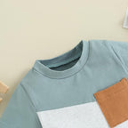 Rtnnsbbfcm Newborn Baby Boy Summer Clothes Short Sleeve Color Block Front - Image 4