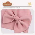 Bamery Newborn Baby Girl Hat Cotton Baby Bow Beanie Preemie Hats Spring Infant - Image 3