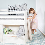 Max & Lily Loft Bed Twin Size, Solid Wood Low Loft Bed - Image 6