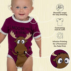 Lazy One Cute Unisex Baby Bodysuit, Cute Animal Designs, 6-18 Months - Image 4