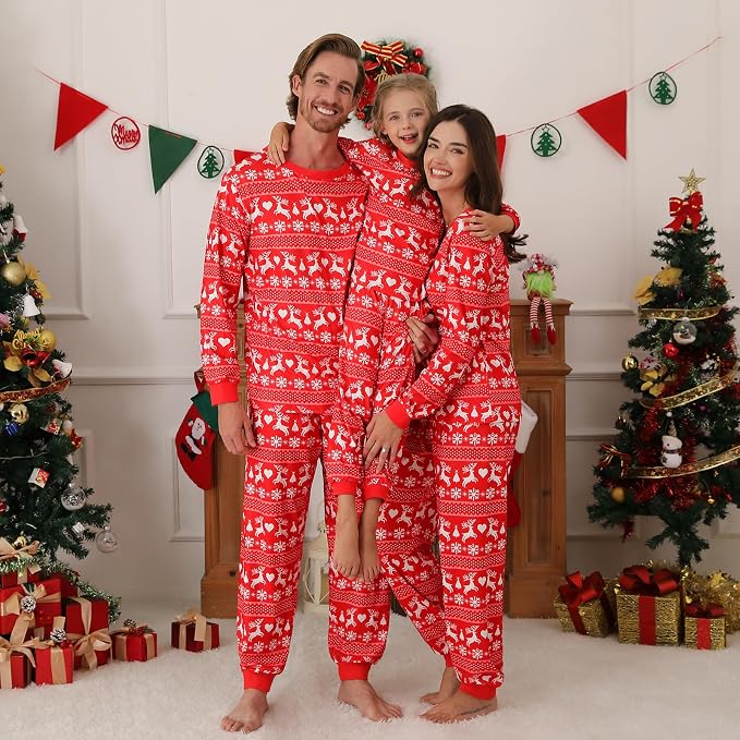 Weixinbuy Family Pajamas Set Christmas Pjs Matching Clothes Pajamas - Image 3