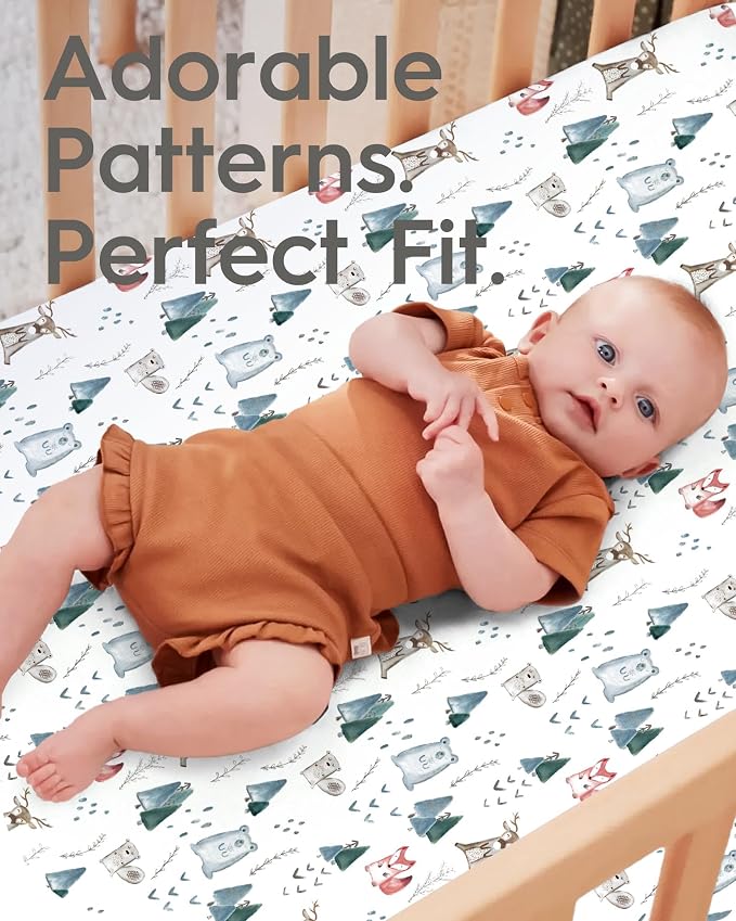 Baby Crib Sheets Boy Girl for Standard Crib Mattress - Image 3