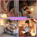 Silicone Night Light for Kids – Rechargeable Tap Control Lamp - Image 7