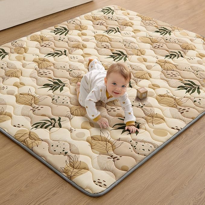 Blissful Diary Baby Play Mats for Floor, 71x59 Inch Extra Thicker & Large Soft by ForEveryBabysBetterLife