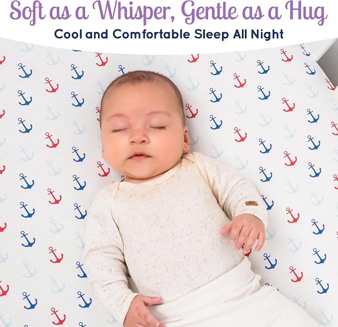 GROW WILD Nautical & Ships Baby Crib Sheets - Image 5