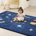 1.3" Thick Educational Baby Floor Play Mat 79x118, Basic Padded Memory Foam by PaPaMat