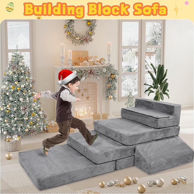 Kids Play Couch, Modular Couch for Toddler and Baby Playroom/Bedroom, - Image 2