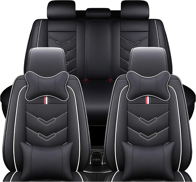 Leather Car Seat Covers Fit for LR Range Rover Evoque 2019-2025, 5 Seater by TENDER+GLOW