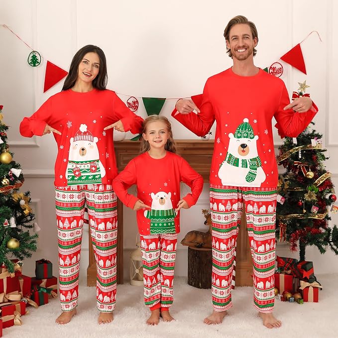 Weixinbuy Family Pajamas Set Christmas Pjs Matching Clothes Pajamas - Image 3