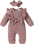 Happy Town Baby Girl Romper Infant Fall Winter Clothes Ruffle Sweater Long by HappyTown