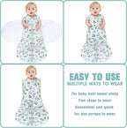 Newborn Sleep Sack Baby Swaddle, Swaddle me 0-3 Month, 3-Way Adjustable - Image 3