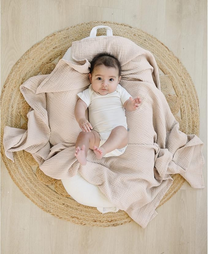 Konssy 3 Pack Muslin Swaddle Blankets - Image 3