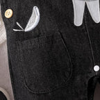 Baby Boy Clothes Fall Winter Outfits Long Sleeve Striped Romper Cute Cartoon - Image 5