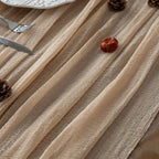 6pcs Deep Beige Cheesecloth Table Runner Rustic Boho Gauze 120 Inch 10 FT - Image 2