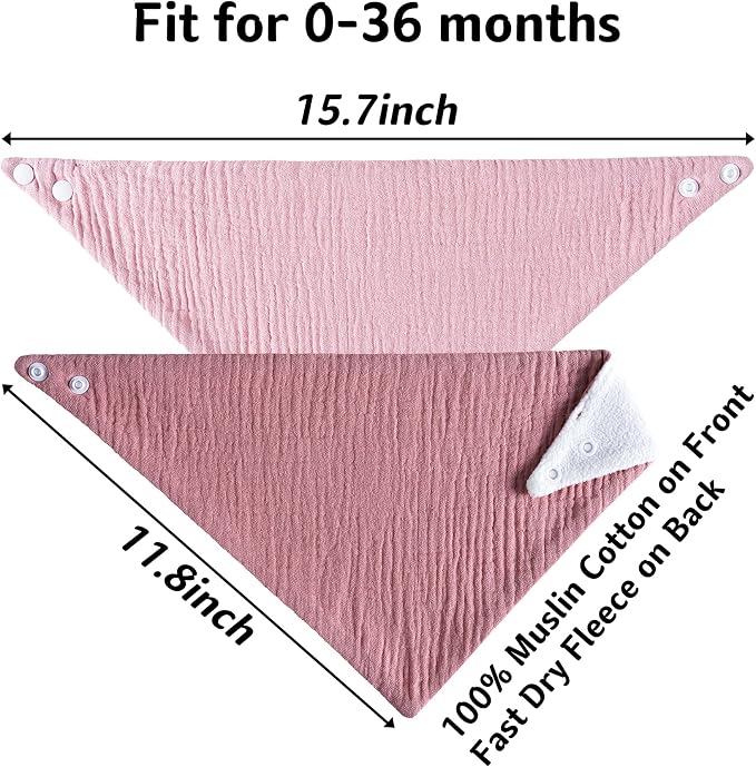 Muslin Baby Bibs Baby Drool Bandana Bibs - Image 8
