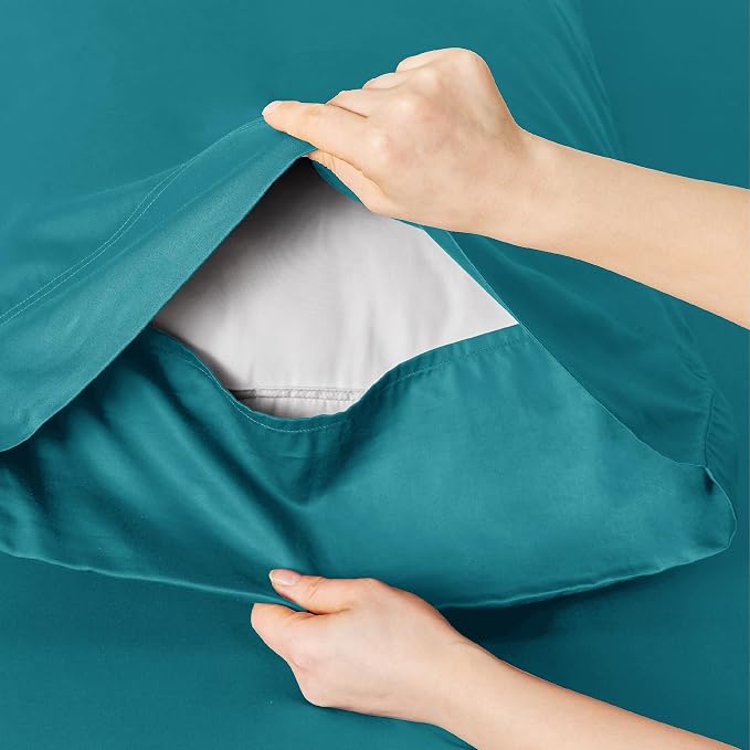 Bedsure Queen Sheet Set, Rayon Derived from Bamboo, Cooling Sheets, Breathable - Image 5