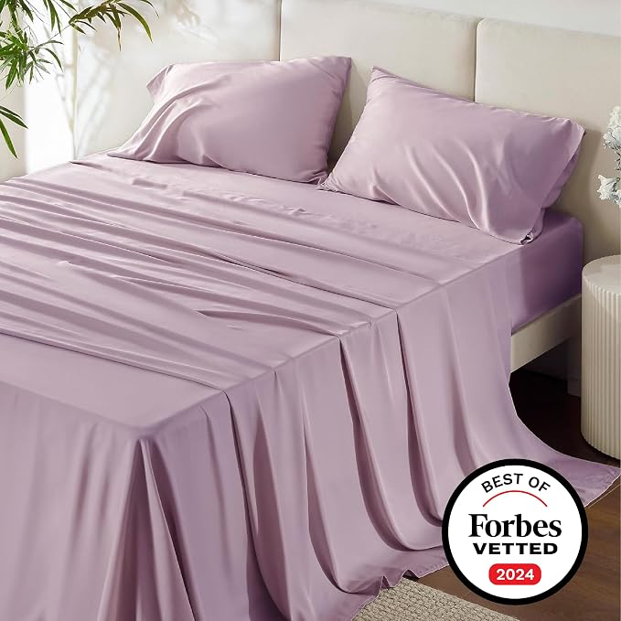 Bedsure Queen Sheet Set, Rayon Derived from Bamboo, Cooling Sheets, Breathable - Image 7