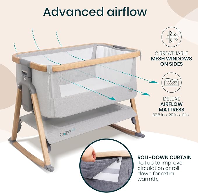 Tutti Bambini CoZee® Air Baby Bassinet & Bedside Sleeper - Image 5