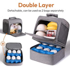 NCVI Breast Pump Bag, Double Layer Removable Pump Bag - Image 3