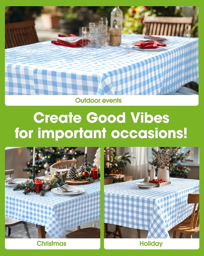 Pureegg Plastic Table Cloth Disposable 8 Pack, 54 x 108 Inch Table Cloths - Image 4
