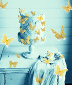 JOSDIOX 3D Butterfly Wall Decor Sticker -48 Pcs, 4 Styles, 3 Sizes Gold - Image 8