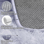 ONASAR White Area Rugs for Bedroom Fluffy, 4x6 Soft Shag Plush Bedside Rug - Image 3