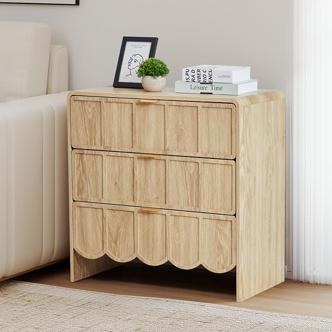 3 Drawer Dresser for Bedroom Set of 2, Modern Closet Chest of Drawers - Image 9