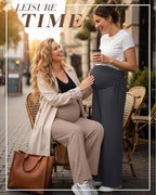 Neer 3 Pack Women's Maternity Pants Over The Belly Loose Pregnancy Pants - Image 2