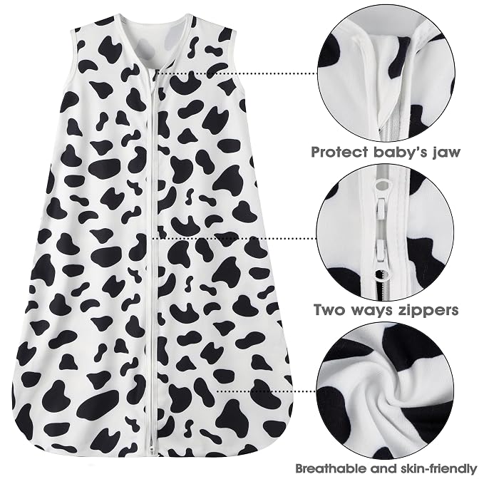 Baby Sleep Sack 0-6 Months Baby Wearable Blanket 100% Rayon Cotton 2-Way Zipper - Image 5