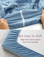 Momcozy Muslin Mini Crib Sheets Fitted - Image 4
