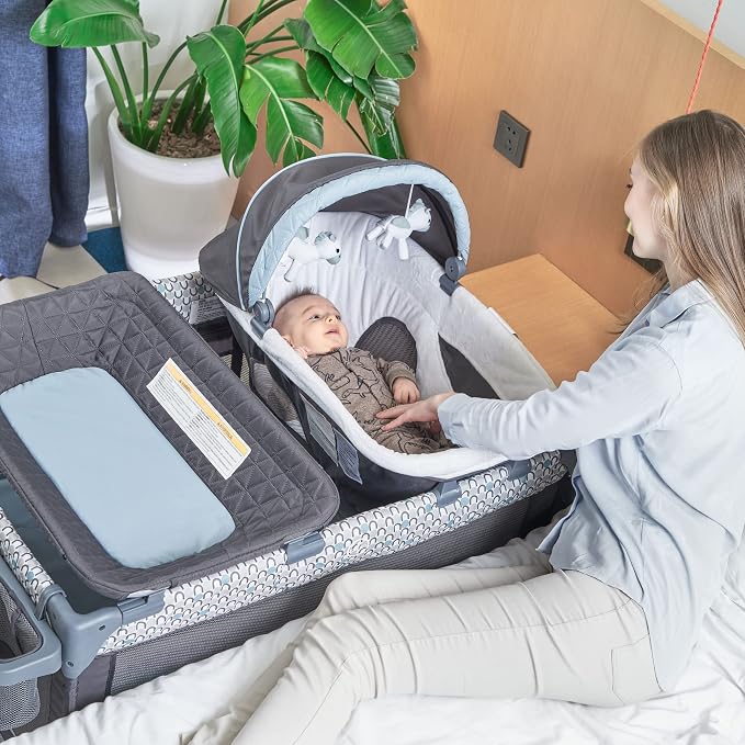 5 in 1 Multifunctional Pack and Play, Qutanix Foldable Baby Crib - Image 3