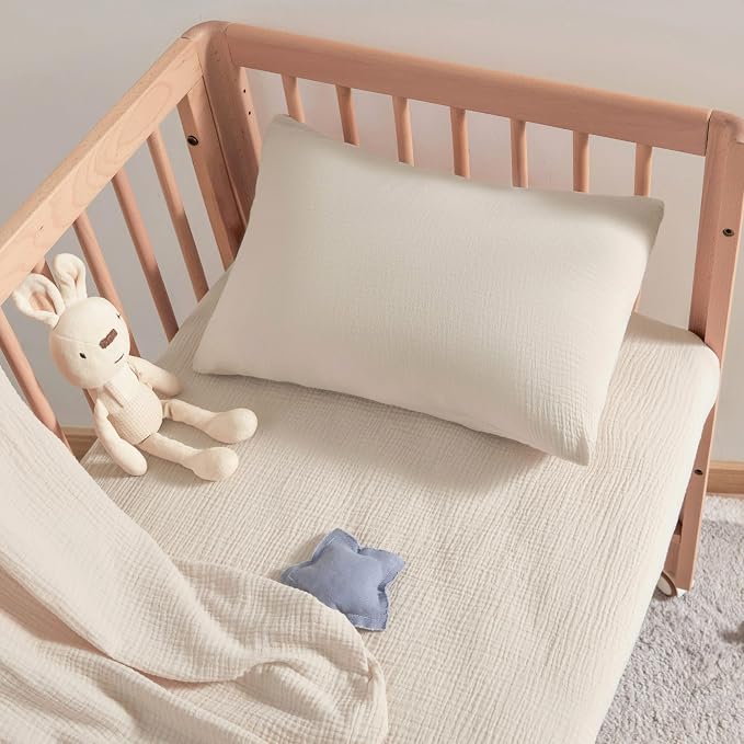 JELLYMONI 2 Pack Muslin Toddler Pillowcase - Image 3