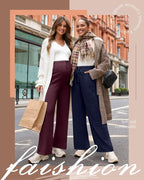 3 Pack Maternity Pants for Women Over The Belly Lounge Work Pregnancy Pants - Image 2