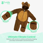 Cuddle Club Fleece Baby Bunting Bodysuit - Image 3