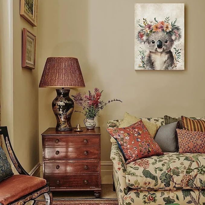 Lovely Koala Portrait Canvas Wall Art Cute Koala Bear - Image 2