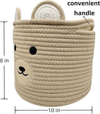 Bear Basket for Nursery, Baby Shower Baskets, Baby Baskets for Storage - Image 2