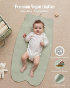 Blissful Diary Vegan Leather Portable Changing Pad, Waterproof Diaper Changing - Image 2