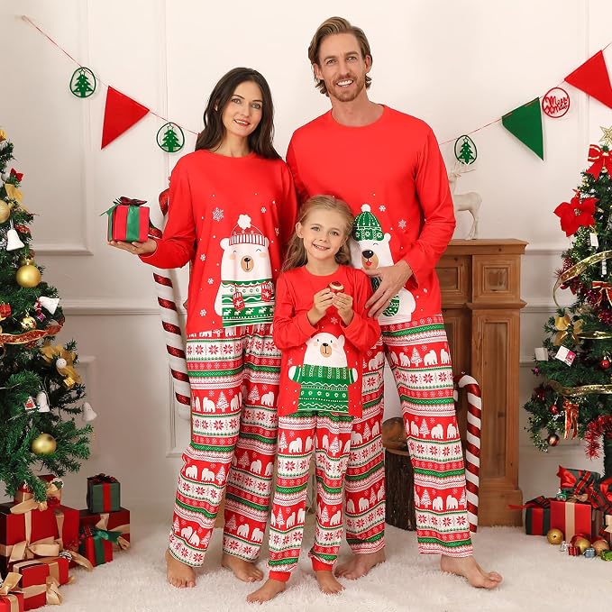 Weixinbuy Family Pajamas Set Christmas Pjs Matching Clothes Pajamas - Image 4