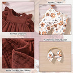 HINTINA Infant Baby Girl Long Sleeve Fall Winter Outfits - Image 4