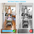 71 Inch Retractable Baby Gates Extra Wide, 41 Inch Reinforced Extra Tall Mesh - Image 6