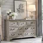 T4TREAM Farmhouse 7 Drawers Dresser by T4TREAMFurniture