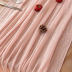 Keketo Pink Table Runner Cheese Cloth Rustic Gauze Cheesecloth Table Runner 120 - Image 2