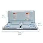 ECR4Kids Horizontal Wall-Mounted Changing Station, Baby Changer - Image 2