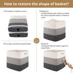 OIAHOMY 13 Kallax Inch Cube Storage Bins, Kallax Insert Storage Baskets - Image 7