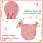 Pro Goleem Muslin Baby Mittens for Newborn, 100% Cotton No Scratch Soft - Image 4